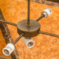Meyda Lighting Lone Elk 51" 6-Light Antique Copper Inverted Pendant Light With Amber Mica & Greenish Brown Art Shade Glass
