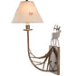 Meyda Lighting Lone Elk 8" Antique Copper Wall Sconce With Ivory Paper Shade