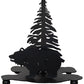 Meyda Lighting Lone Grizzly Bear 10" Textured Black Table Lamp Base