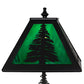 Meyda Lighting Lone Grizzly Bear 15" Textured Black Accent Table Lamp With Green Shade Glass