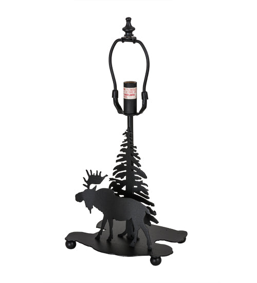 Meyda Lighting Lone Moose 10" Textured Black Table Lamp Base