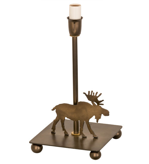 Meyda Lighting Lone Moose 11" Antique Copper Table Lamp Base