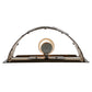 Meyda Lighting Lone Moose 11" Antique Copper Wall Sconce With Silver Mica Shade Glass