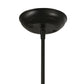 Meyda Lighting Lone Moose 14" Textured Black Mini Pendant Light With Silver Mica Shade Glass