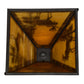 Meyda Lighting Lone Moose 16" Oil Rubbed Bronze Frame With Honey Amber Art Shade Glass