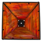 Meyda Lighting Lone Moose 17" Textured Black Frame With Orange Art Shade Glass