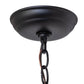 Meyda Lighting Lone Moose 18" 2-Light Textured Black Pendant Light With Blue Green Shade Glass