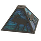 Meyda Lighting Lone Moose 18" Textured Black Frame With Blue Green Shade Glass