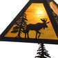 Meyda Lighting Lone Moose 21" 2-Light Oil Rubbed Bronze Table Lamp With Honey Amber Art Shade Glass and Lighted Base