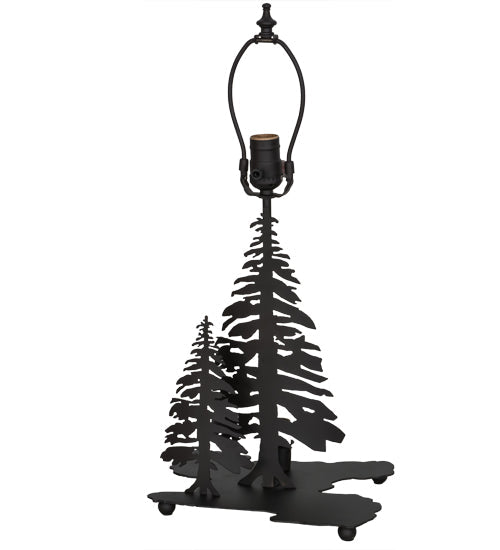 Meyda Lighting Lone Moose 21" 2-Light Oil Rubbed Bronze Table Lamp With Honey Amber Art Shade Glass and Lighted Base