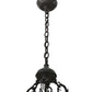 Meyda Lighting Lone Moose 31" 4-Light Timeless Bronze Inverted Pendant Light With Beige Art Shade Glass