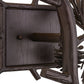 Meyda Lighting Lone Pine 10" Mahogany Bronze Right Wall Sconce With Brown Leather Shade