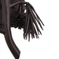 Meyda Lighting Lone Pine 10" Mahogany Bronze Right Wall Sconce With Brown Leather Shade