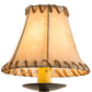 Meyda Lighting Lone Pine 12" 2-Light Antique Copper Left Wall Sconce With Beige Tan Faux Leather Shade