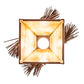 Meyda Lighting Lone Pine 13" Rust Pendant Light With Beige Iridescent Shade Glass