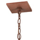 Meyda Lighting Lone Pine 13" Rust Pendant Light With Beige Iridescent Shade Glass