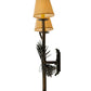Meyda Lighting Lone Pine 16" 2-Light Antique Copper Wall Sconce With Beige Fabric Shade
