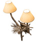 Meyda Lighting Lone Pine 18" 2-Light Antique Copper Wall Sconce With Beige Parchment Shade