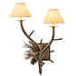 Meyda Lighting Lone Pine 18" 2-Light Antique Copper Wall Sconce With Beige Parchment Shade