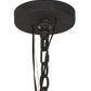 Meyda Lighting Lone Pine 18" 4-Light Black Cracked Ice Pendant Light With Ambra Sienna Idalight Shade