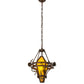 Meyda Lighting Lone Pine 18" Vintage Copper Pendant Light With Tawnyrock Idalight Shade Glass