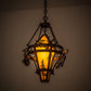 Meyda Lighting Lone Pine 18" Vintage Copper Pendant Light With Tawnyrock Idalight Shade Glass