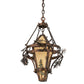 Meyda Lighting Lone Pine 18" Vintage Copper Pendant Light With Tawnyrock Idalight Shade Glass