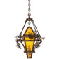 Meyda Lighting Lone Pine 18" Vintage Copper Pendant Light With Tawnyrock Idalight Shade Glass