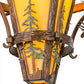 Meyda Lighting Lone Pine 18" Vintage Copper Pendant Light With Tawnyrock Idalight Shade Glass