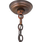 Meyda Lighting Lone Pine 18" Vintage Copper Pendant Light With Tawnyrock Idalight Shade Glass
