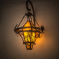 Meyda Lighting Lone Pine 18" Vintage Copper Wall Sconce With Tawnyrock Idalight Shade Glass