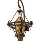 Meyda Lighting Lone Pine 18" Vintage Copper Wall Sconce With Tawnyrock Idalight Shade Glass