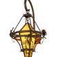 Meyda Lighting Lone Pine 18" Vintage Copper Wall Sconce With Tawnyrock Idalight Shade Glass