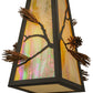 Meyda Lighting Lone Pine 19" Oil Rubbed Bronze & Rust Pendant Light With Beige Iridescent Shade Glass
