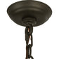 Meyda Lighting Lone Pine 19" Oil Rubbed Bronze & Rust Pendant Light With Beige Iridescent Shade Glass