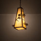 Meyda Lighting Lone Pine 19" Rust Pendant Light With Beige Shade Glass