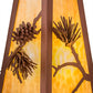 Meyda Lighting Lone Pine 19" Rust Pendant Light With Beige Shade Glass