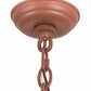 Meyda Lighting Lone Pine 19" Rust Pendant Light With Beige Shade Glass