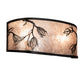 Meyda Lighting Lone Pine 20" 2-Light Textured Black Wall Sconce With Silver Mica Shade Glass