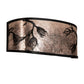 Meyda Lighting Lone Pine 20" 2-Light Textured Black Wall Sconce With Silver Mica Shade Glass