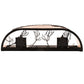 Meyda Lighting Lone Pine 20" 2-Light Textured Black Wall Sconce With Silver Mica Shade Glass