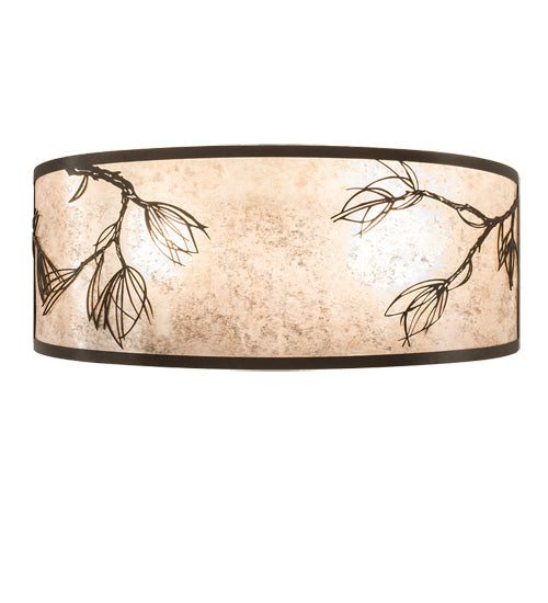 Meyda Lighting Lone Pine 20" 2-Light Tyler Bronze Vanity Light With Silver Mica Shade Glass