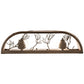 Meyda Lighting Lone Pine 20" 2-Light Tyler Bronze Vanity Light With Silver Mica Shade Glass