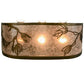 Meyda Lighting Lone Pine 20" 3-Light Antique Copper Vanity Light With Silver Mica Shade Glass