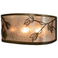 Meyda Lighting Lone Pine 20" 3-Light Antique Copper Vanity Light With Silver Mica Shade Glass