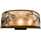 Meyda Lighting Lone Pine 20" 3-Light Antique Copper Vanity Light With Silver Mica Shade Glass