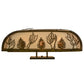 Meyda Lighting Lone Pine 20" 3-Light Antique Copper Vanity Light With Silver Mica Shade Glass