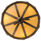 Meyda Lighting Lone Pine 20" 6-Light Antique Copper Semi-flush Mount Ceiling Light With Beige Tawnyrock Idalight Shade