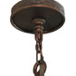 Meyda Lighting Lone Pine 36" 3-Light Mahogany Bronze Pendant Light With Amber Mica Shade Glass