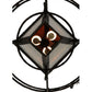 Meyda Lighting Lone Pine 36" 3-Light Mahogany Bronze Pendant Light With Amber Mica Shade Glass